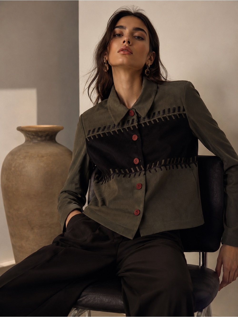 Vintage Tobi Olive & Black Jacket Made in Canada NWT Size 11/12